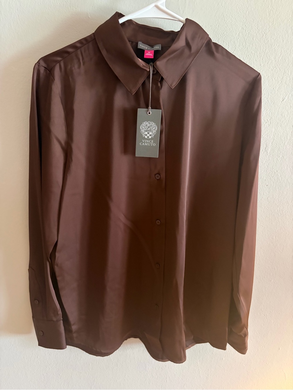 Vince Camuto Women’s Brown Button-Up Shirt